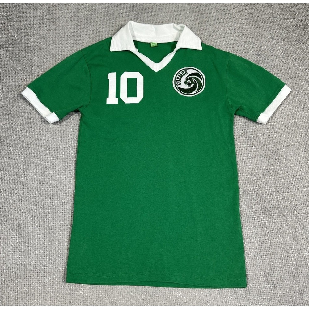 New York Cosmos Pelé #10 Retro Soccer Jersey Polo Size 35 Read